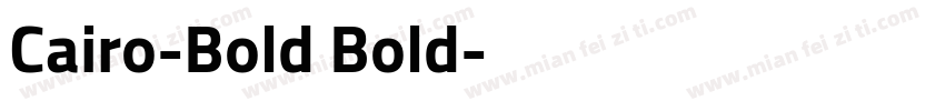 Cairo-Bold Bold字体转换